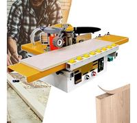 Aplicadora de bandas for bordes de carpintería de 1200 W, pegado de doble cara, diseño ampliado y ampliado, detección automática de rotura de correa, ancho de la cinta: 0,24-2,36 pulgadas