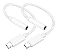Aplimln Adaptador USB C a Jack 3,5mm, Adaptador Auriculares Tipo C a Jack Aux Audio para Phone 15/15 Pro/15 Pro MAX, Samsung S24 S23 S22 Ultra, Pixel - Paquete de 2