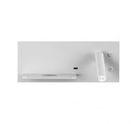 Aplique 2+8w 4000k velazquez dcho blanco usb+qi 130lm doble encendido