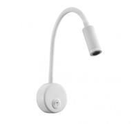 Aplique 3w 4000k 285lm edgar blanco 40x7x19 cm c/interruptor, articula