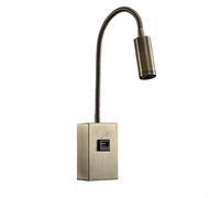Aplique 3w 4000k capote cuero c/usb e interrupt. 43x6x4 cm 285lm artic