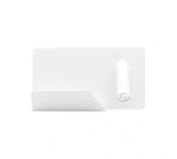 Aplique 3w 4000k miguel angel dcho blanco c/usb y estante 150lm 16x28