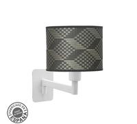 Aplique abatible blanco y gris 26x17x28 cm, ideal para iluminación decorativa y funcional en espacios modernos.