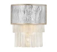 Aplique Acero Inox. Cristal B: 30,5 CM Up Down Interior Luz de Pared Pasillo