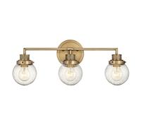 Aplique Baño IP44 B: 61,5cm IP44 En Latón Antiguo 3x E27 Vintage Luz