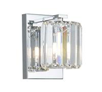 Aplique Baño LED G9 H: 17,8 CM Pequeño Cristal Metal IP44 Lámpara de Cromo