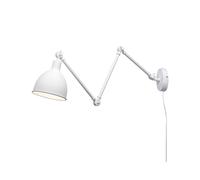 Aplique Blanco Ajustable Enchufe Interruptor E27 Conjunto Wandleuchte Lectura