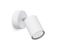 Aplique Bombilla Blanco Pequeño H: 18,5 CM Metal Ajustable GU10 Luz Cama Sofá