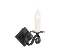 Aplique Camelot 5 Hierro Forjado Negro Candelabro de Pared Salón Dormitorio