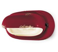 Aplique Cerámica Cristal B: 24 CM Rojo Shabby Antiguo Marítimo E27 Wandleuchte