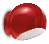 Ferroluce Aplique de pared de cerámica Ayrton, rojo