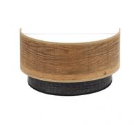 Aplique color negro y madera oscura modelo colet 1x e27 fabrilamp