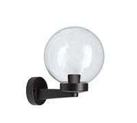 Aplique con bola para exterior de PMMA, 200 mm, casquillo E27, transparente