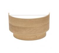 Aplique con pantalla madera clara modelo doble smile 1luz x e27 fabril