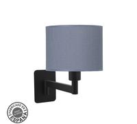 aplique con pantalla modelo moda azul de 1 luz