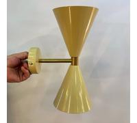 Aplique Conos 2 luces grandes Beige