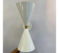 Aplique Conos 2 luces grandes Blanco