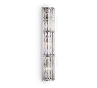 Aplique Cristal Grande H: 75,2 CM E14 3-flammig Art Deco Cristal Luz de Pared