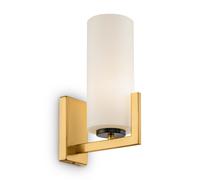 Aplique Cristal Metal En Latón Blanco dormitorio T: 18,5 CM E27 Wandleuchte