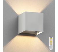 Aplique CUBEL para exterior blanco IP65 Up & Downlight cuadrado + lámpara [EEK: E]