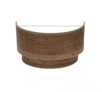 Aplique de 1 luz modelo doble smile e27 madera oscura fabrilamp