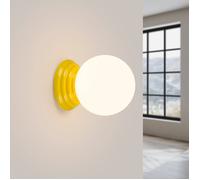Aplique de cerámica de colores Zori con IP44 Amarillo