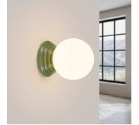 Aplique de cerámica de colores Zori con IP44 Verde