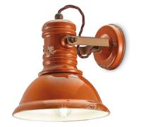 Aplique De Cerámica Y Metal E27 Ajustable Naranja Shabby Vintage
