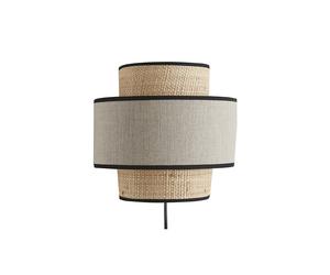 Aplique de doble material rafia y lino de 24 cm LITCHI