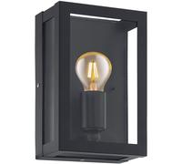 Aplique De Exterior A 1 Luz Negro Con Cristal GL1354