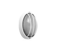 Aplique ext.oval aluminio aquila grand.1xe27 blan 11x32x20,5 cm ip44