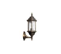 Aplique ext.aluminio pollux peq.1xe27 neg/oro ip44 42x16x20 cm