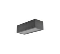 Aplique de exterior aluminio color gris serie conga 26cm 6.5 cm