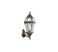 Aplique exterior aluminio becrux 1xe27 neg/oro ip44 59,5x25x26 cm