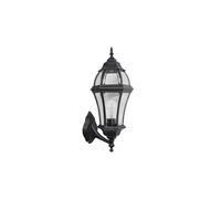 Abrila Becrux Negro - Aplique Exterior Clásico Aluminio / Cristal 44 Ip