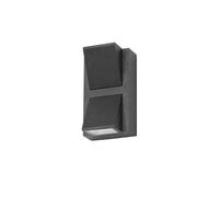 Aplique de exterior aluminio color negro serie loyd double 7.9cm