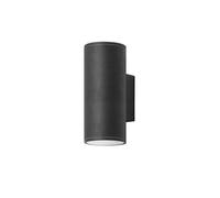 Aplique de exterior aluminio color negro serie orion double 9cm