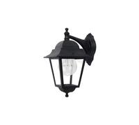 Aplique de exterior aluminio color negro serie spica 28cm 21.5 cm