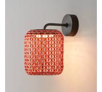 Aplique de exterior Bover Nans A LED, rojo, Ø 21,6 cm