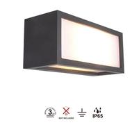 Mantra Iluminación. Modelo UTAH. Aplique de exterior fabricado en aluminio acabado en color gris oscuro