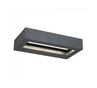 wonderlamp - Aplique de exterior LED Rivas 12W, LED orientable 180º, Impermeable IP54, Aplique Moderno, Rectangular, Antracita