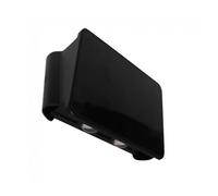 wonderlamp - Aplique de exterior LED Solar Tom Negro con sensor de movimiento y crepuscular IP54