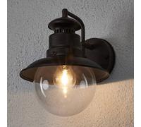 Lindby Lámpara de pared exterior Eddie (Tradicional) en Marrón (1 llama, E27) lámparas para aplique lámpara LED exterior/fachada vivienda