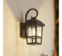 Aplique de exterior Lindby Eloane, negra, acero inoxidable, 29 cm