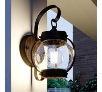 Aplique de exterior Lindby Gerlo, marrón óxido, metal, 26 cm, E27