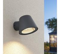 Aplique de exterior Lindby Ileyna, antracita, metal, 15 cm