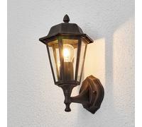Aplique de exterior Lindby Lamina, portalámpara superior, farol, E27 True