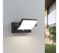 Aplique de exterior Lindby LED Sherin, set de 2, orientable, sensor