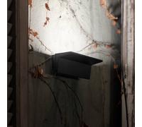 Aplique de exterior Nemo LED Zena, negro, 2.700 K, IP44