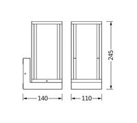 Aplique de exterior OSRAM ENDURA CLASSIC FRAME, gris oscuro IP44